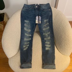 Mango Destructed Girlfriend Jeans